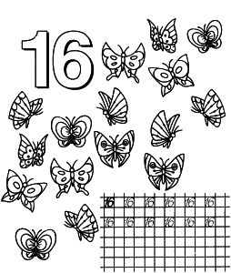free number coloring pages 1 20