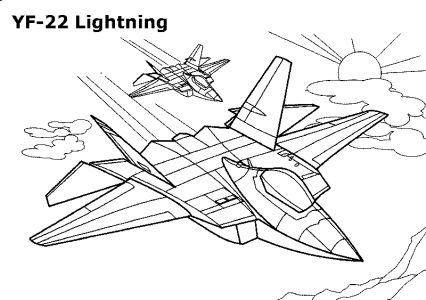 Free Coloring pages for boys and girls: Technique: Air-fighter